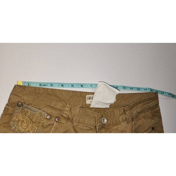 Mur Mur Women's Tan Embroidered Bermuda Shorts Size M - Picture 3 of 11